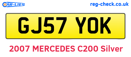 GJ57YOK are the vehicle registration plates.