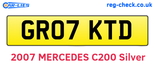 GR07KTD are the vehicle registration plates.
