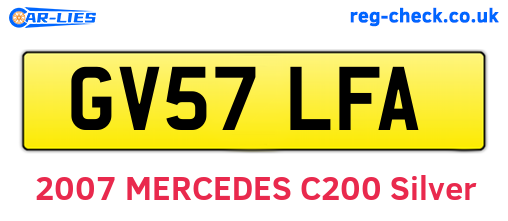 GV57LFA are the vehicle registration plates.