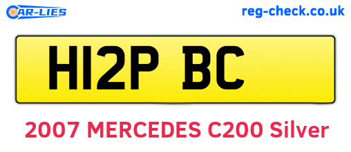 H12PBC are the vehicle registration plates.
