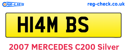 H14MBS are the vehicle registration plates.