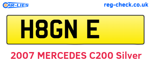 H8GNE are the vehicle registration plates.