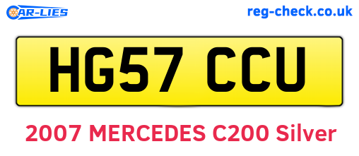 HG57CCU are the vehicle registration plates.