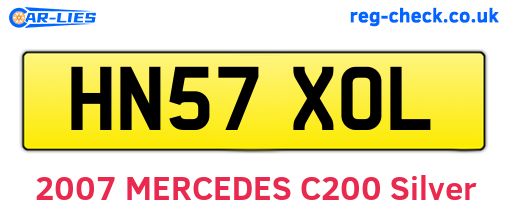 HN57XOL are the vehicle registration plates.