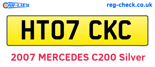 HT07CKC are the vehicle registration plates.