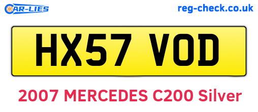 HX57VOD are the vehicle registration plates.