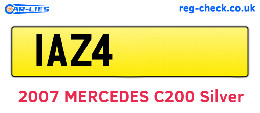 IAZ4 are the vehicle registration plates.