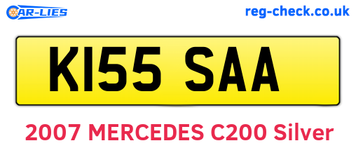 K155SAA are the vehicle registration plates.
