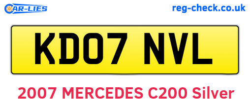 KD07NVL are the vehicle registration plates.