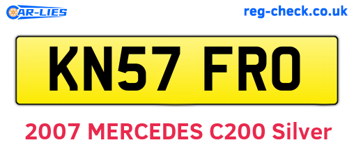 KN57FRO are the vehicle registration plates.