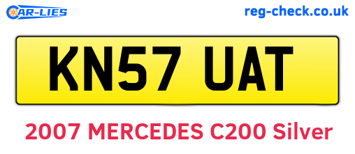 KN57UAT are the vehicle registration plates.