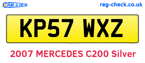 KP57WXZ are the vehicle registration plates.