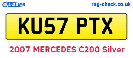 KU57PTX are the vehicle registration plates.