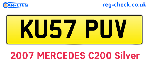 KU57PUV are the vehicle registration plates.