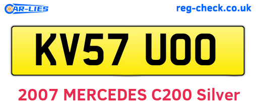 KV57UOO are the vehicle registration plates.