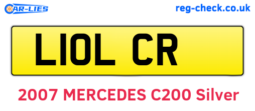 L10LCR are the vehicle registration plates.