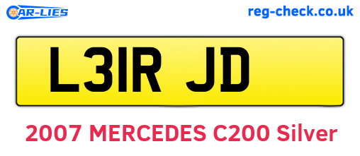 L31RJD are the vehicle registration plates.