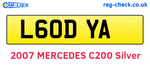 L60DYA are the vehicle registration plates.