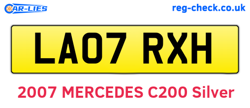 LA07RXH are the vehicle registration plates.