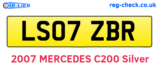 LS07ZBR are the vehicle registration plates.