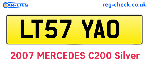 LT57YAO are the vehicle registration plates.