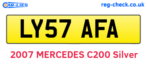 LY57AFA are the vehicle registration plates.