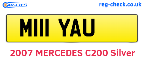 M111YAU are the vehicle registration plates.