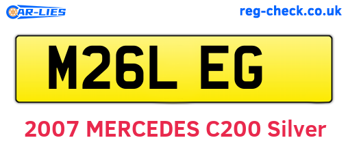 M26LEG are the vehicle registration plates.