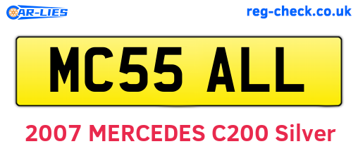 MC55ALL are the vehicle registration plates.