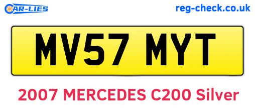 MV57MYT are the vehicle registration plates.