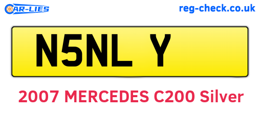 N5NLY are the vehicle registration plates.