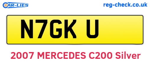 N7GKU are the vehicle registration plates.