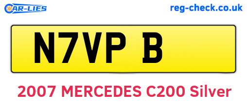 N7VPB are the vehicle registration plates.