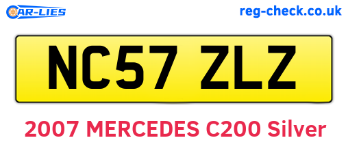 NC57ZLZ are the vehicle registration plates.