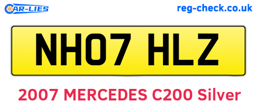 NH07HLZ are the vehicle registration plates.