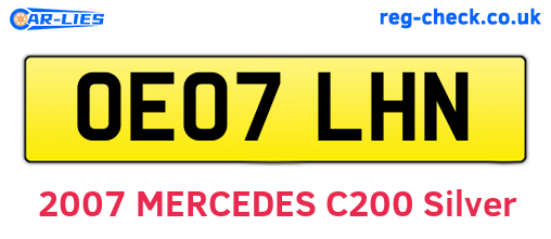 OE07LHN are the vehicle registration plates.