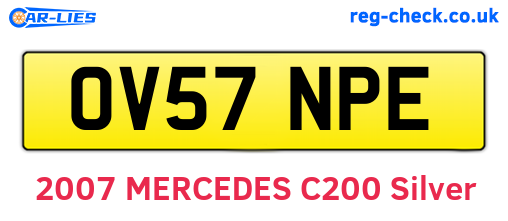 OV57NPE are the vehicle registration plates.