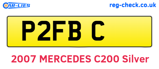 P2FBC are the vehicle registration plates.