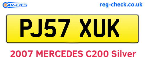 PJ57XUK are the vehicle registration plates.