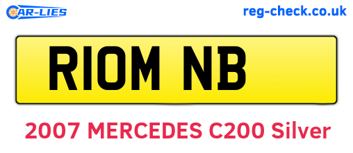 R10MNB are the vehicle registration plates.