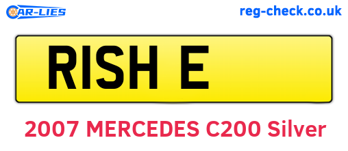 R1SHE are the vehicle registration plates.