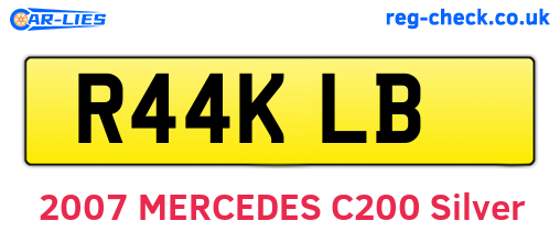 R44KLB are the vehicle registration plates.