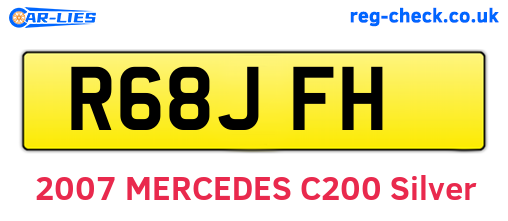 R68JFH are the vehicle registration plates.