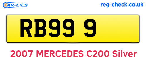 RB999 are the vehicle registration plates.