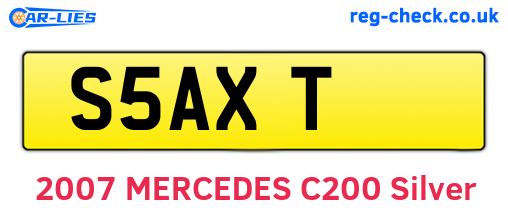 S5AXT are the vehicle registration plates.