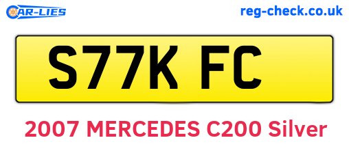 S77KFC are the vehicle registration plates.