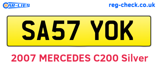 SA57YOK are the vehicle registration plates.