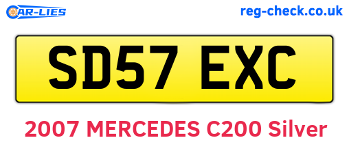 SD57EXC are the vehicle registration plates.