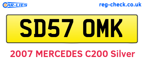 SD57OMK are the vehicle registration plates.