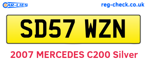 SD57WZN are the vehicle registration plates.
